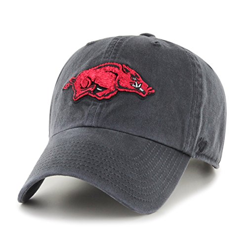 NCAA Arkansas Razorbacks Mens '47 Clean Up Adjustable Hat'47 Clean Up Adjustable Hat, Charcoal, One Size