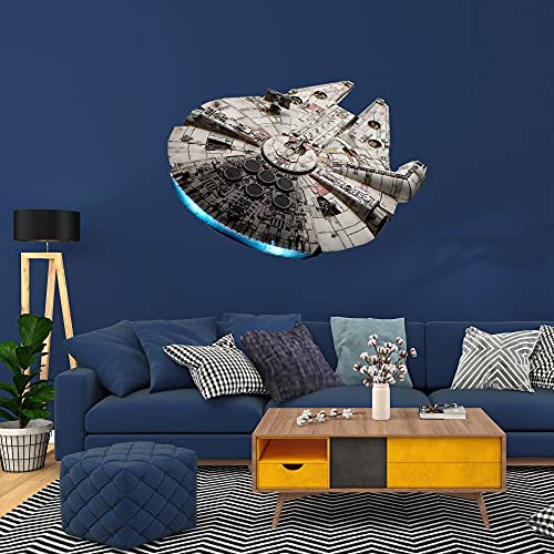 Pillowfigtart Star Wars Wall Decal Millenium Falcon -Star Wars Wallpaper Vinyl Wall Stickers Millennium Falcon Sticker (22Inch X 28Inch) #TOP15