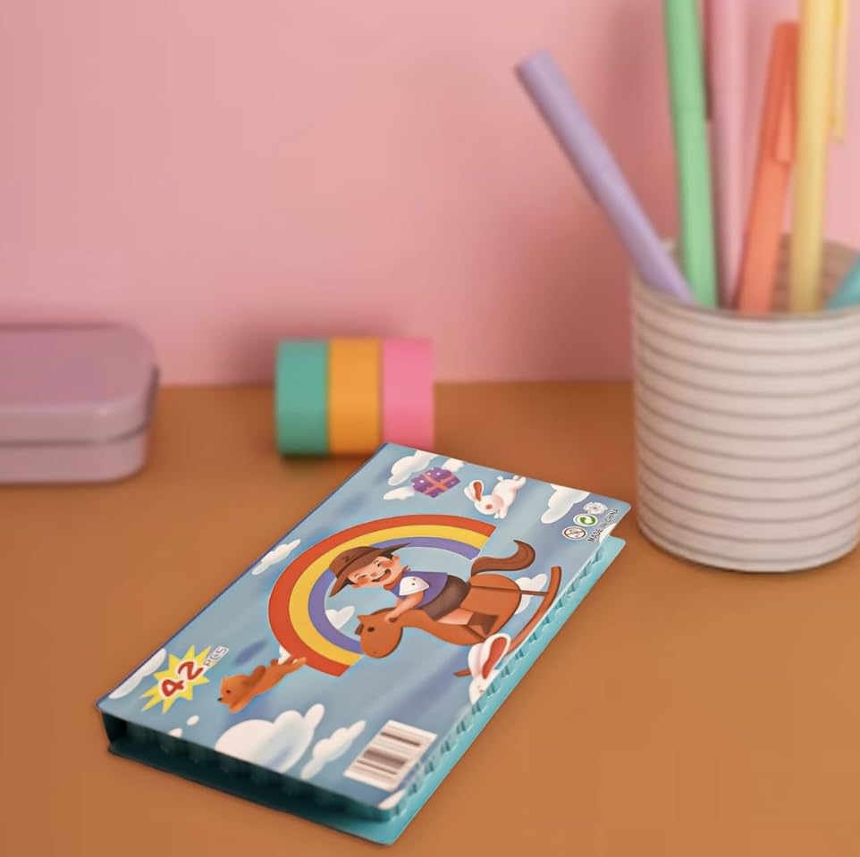 Returngifts - Pack of 6 colouring Kits | Best Birthday return gifts for Kids party. For age 3 4 5 6 7 8+ years old | Each kit has 42 pieces. Best Return Gifts ideas for kanjak kanya pujan in Bulk