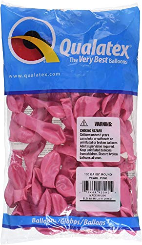 Qualatex 5" Pearlized Pink Latex Balloons (100Ct) #TOP1