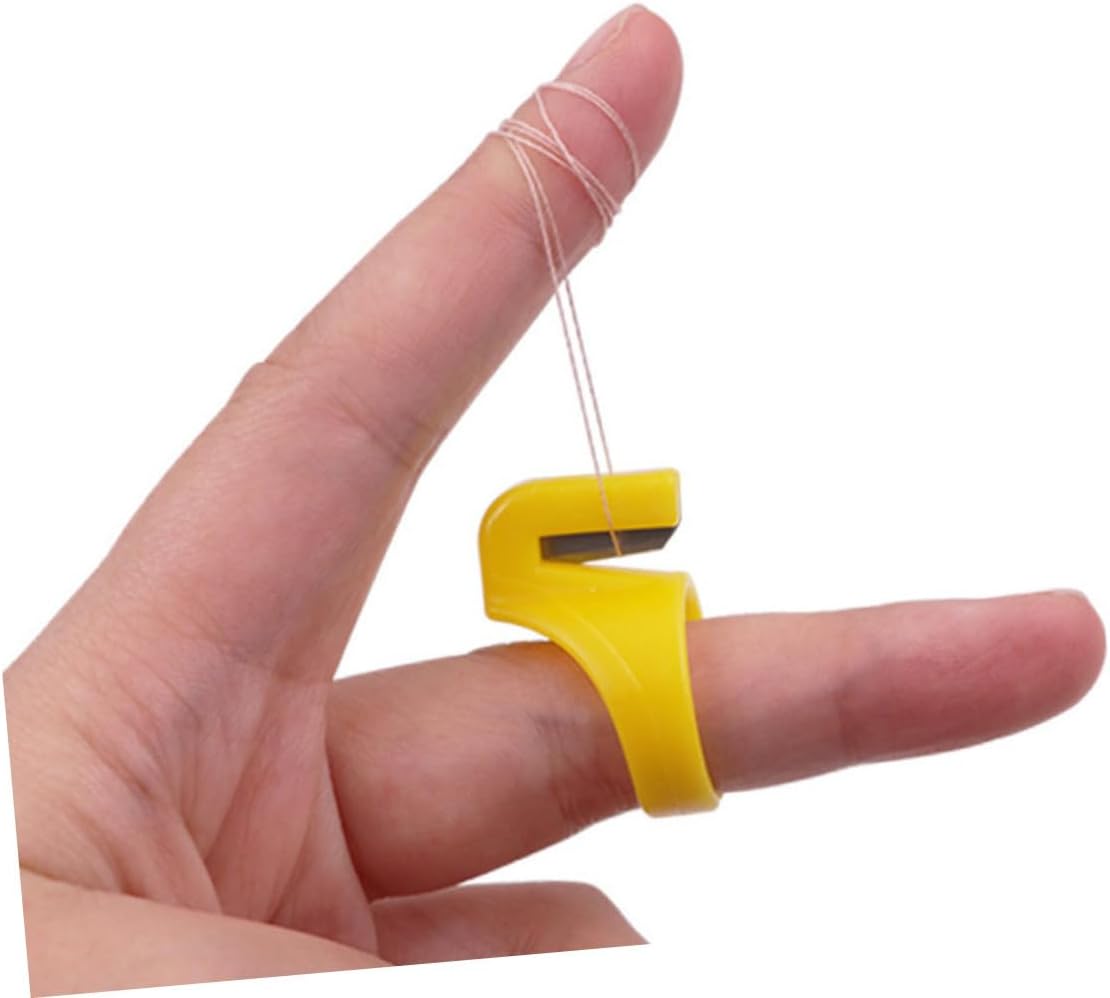 Finger Ring Thread Cutter Tool | Portable Plastic Sewing Yarn Cutter for Embroidery & Craft Use – 1PC