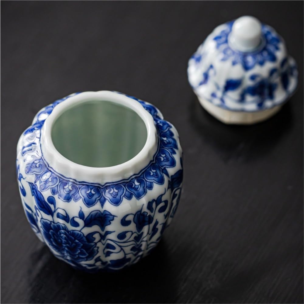Set Da Tè Contenitore for la conservazione del tè sfuso Barattolo in ceramica piccolo Barattolo sigillato Barattolo vuoto con cucchiaino da tè Set da tè Barattolo singolo Set di scatole regalo Baratto
