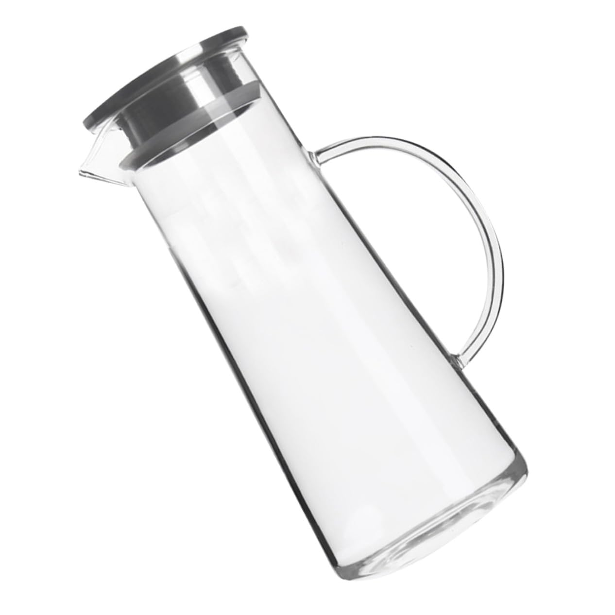 SOLUSTRE 1pezzi Bottiglia Acqua Grande Capacità per Uso Domestico Cucina Tè Trasparente Vetro Borosilicato Sicuro Sano Resistente Deformazioni Rotture