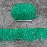 ESH7 Light Green Turkey Feathers for Crafts Width 4-6 inches Clothing Decoration Craft Feather Fring
