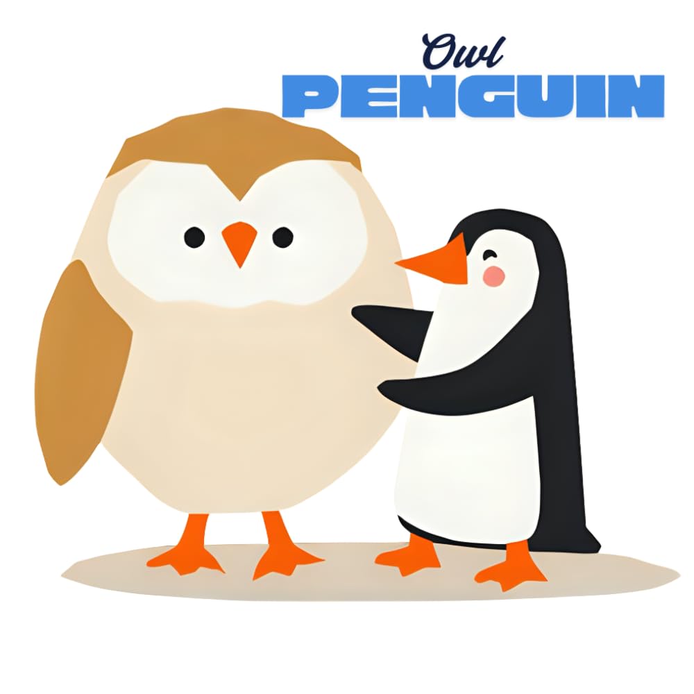 Friendly & Fun: owl-penguin coloring book