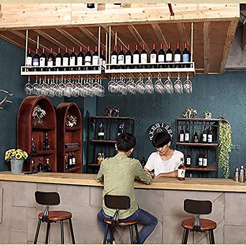 Casiers à vin bar restaurant suspendu avec support de verre