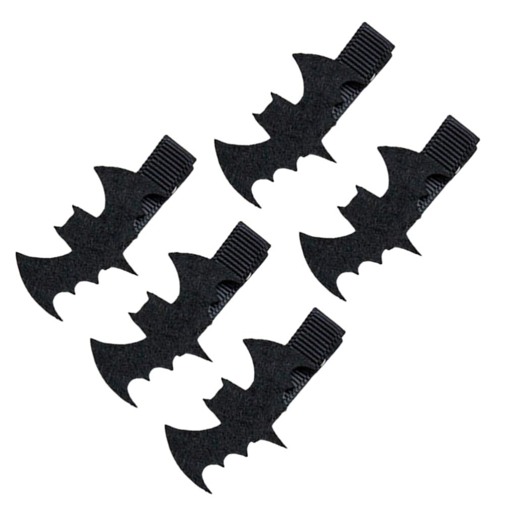 FRCOLOR Halloween Bat Hair Clips 5Pcs Black Duckbill Bang Hairpins for Kids Girls Costume Party Masquerade Hair Accessories - Image 3