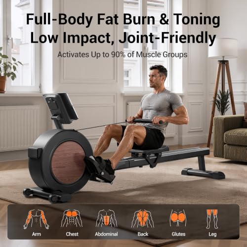 UMAY Rowing Machines for Home, Magnetic Rower Indoor with Dual Slide Rail - image 2