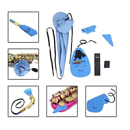 Andoer FBASM-I1498A Saxophone Cleaning Care Kit Belt Thumb Rest Cushion Reed Case Mouthpiece Brush Mini Screwdriver Cleaning Cloth  thumb #3