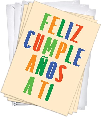 Wright Home - Juego de 3 tarjetas de cumpleaños en español con sobres, feliz cumpleaños en español, tarjetas de cumpleaños en español para él y disponible en Yaxa Costa Rica