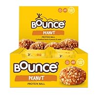 Bounce Peanut Protein Ball - box of 12. High protein, gluten free, low sugar healthy snacks, better than any protein bar! Snack healthy with Bounce protein bars, balls, snacks and powders.