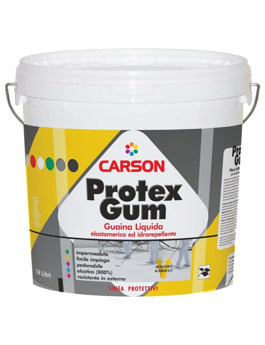 Protexgum Protex Guaina Liquida Impermeabilizzante Per Tetti Terrazze Guaine Bituminose 4 Lt Rosso