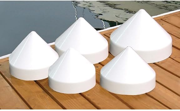 Dockmate Conehead Cap for Round Pilings | 8" Dia. | Seagull Deterrent | UV-Resistant Polypropylene