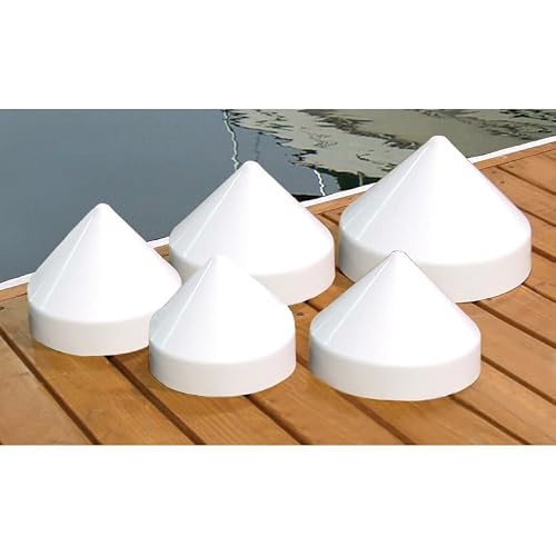 Dockmate Conehead Cap for Round Pilings | 8" Dia. | Seagull Deterrent | UV-Resistant Polypropylene