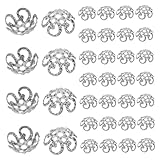 Capuchons de perles à usage polyvalent : idéaux pour créer divers bracelets et boucles d'oreilles, offrant une flexibilité dans les projets de bricolage, capuchons de perles en métal, capuchons de perles pour bracelets
