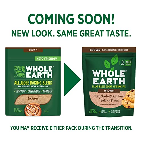 Whole Earth Allulose Baking Blend Brown Sugar Substitute, 12 Ounce Bag #TOP7