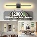 Battery Operated Wall Sconces Set of 2, 𝐔𝐩𝐠𝐫𝐚𝐝𝐞𝐝 12000mAh Rotatable Picture Lights with Remote Control, Dimmable 3000-6500K LED Rechargeable Wall Lights for Living Room Bedroom Mirror, 28.3In