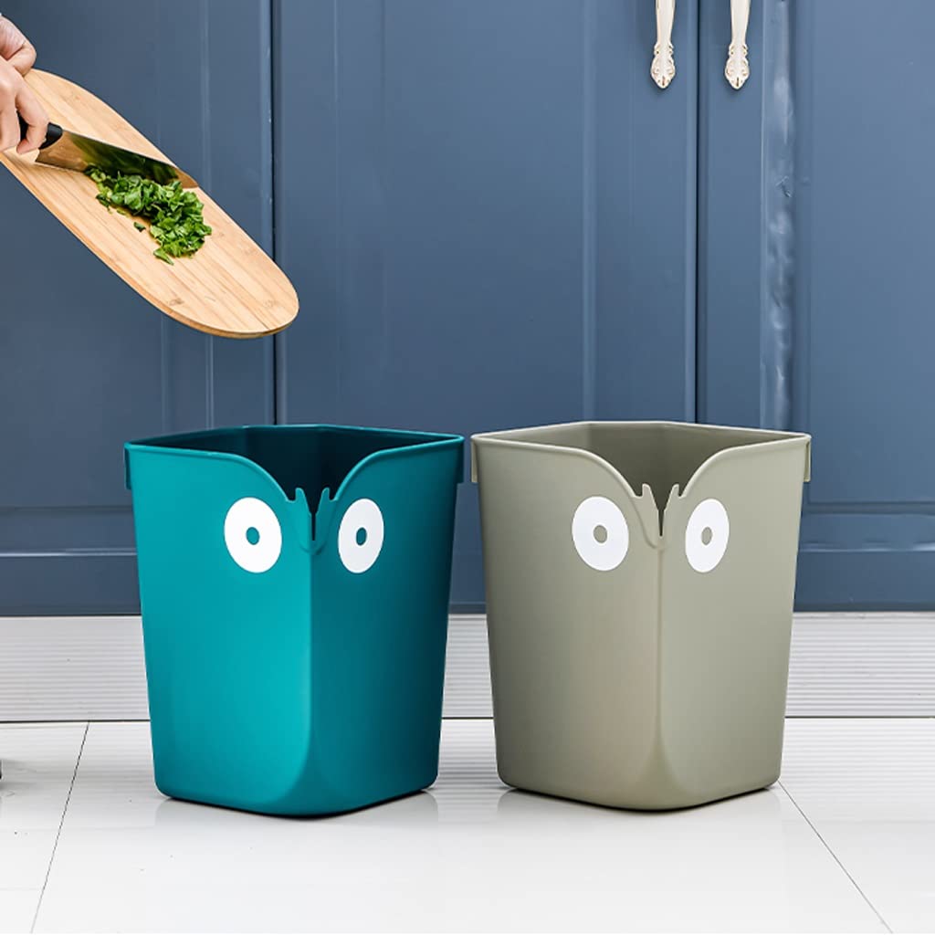 Cubo de Basura Papelera Cocina Pequeño baño de baño de cocina, debajo del contenedor de basura de lavabo, papelera de plástico de escritorio, 11.6 pulgadas de altura Cubo Basura Baño ( Color : Grün )