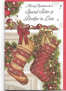 Christmas Card For Sister and Brother In Law 23 x 15 Cm (9 x 6 inches) Merry Christmas To A Special Sister & Brother in Law