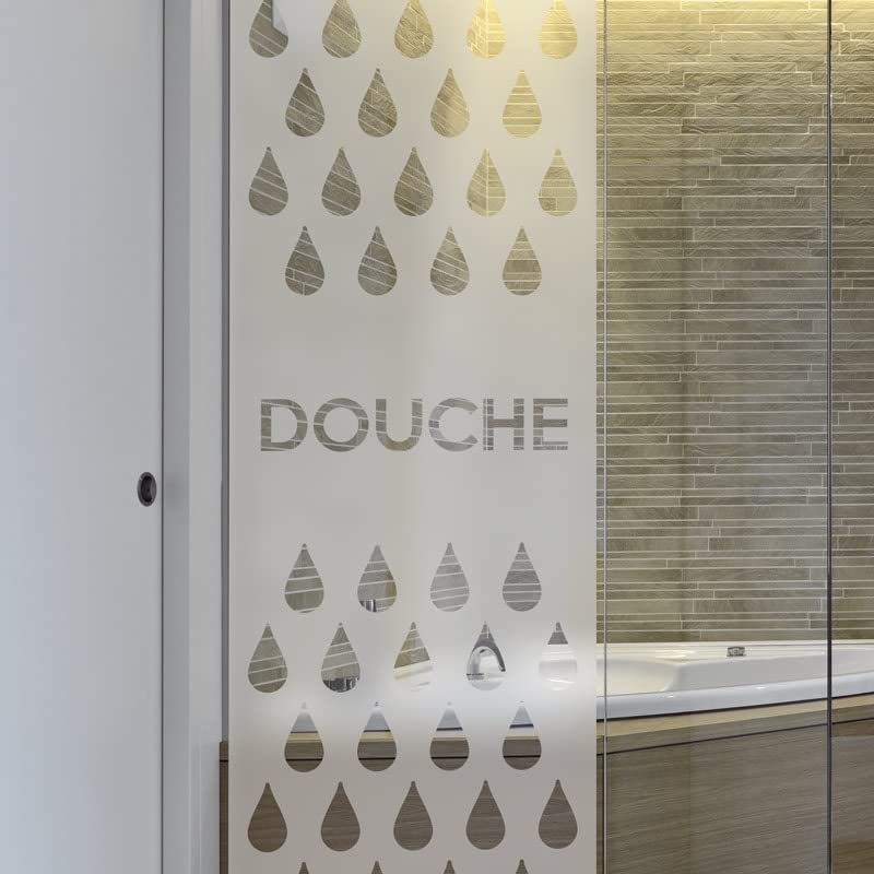 Ambiance Sticker Pellicola per la Privacy della Privacy della Finestra - Adesivi per Schermo della Privacy Autoadesivi per Vetro e Porta della Doccia | Doccia - H120 x L35 cm