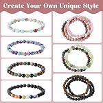 Zefy 996 Pcs 6mm Natural Stone Beads Bracelet Making Kit (20 Colors) | Round Crystal Bead Genuine Real Stones, Gemstone Beads Kit with Spacer Bead Charms for Bracelets Jewelry Making