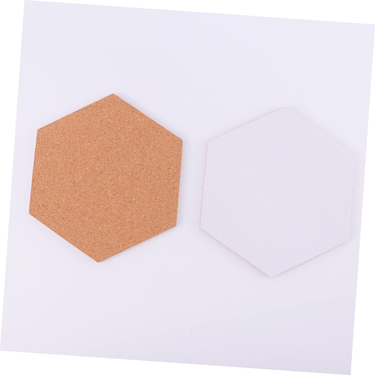 Tablero de Notas Hexagonal 8 Piezas Marrón de Corcho Autoadhesivo