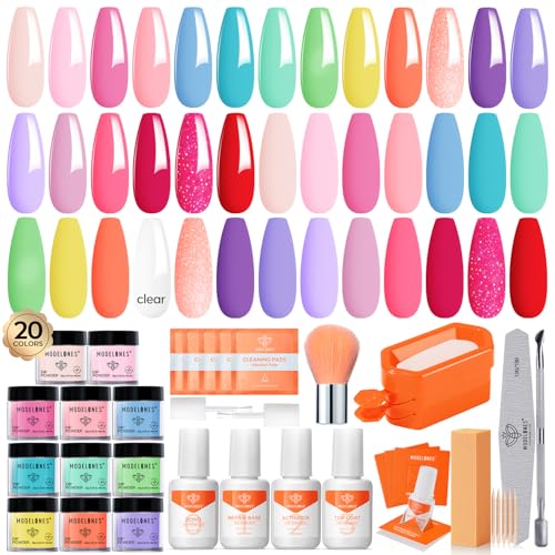 Modelones Dip Powder Nail Kit Starter 40 Pcs