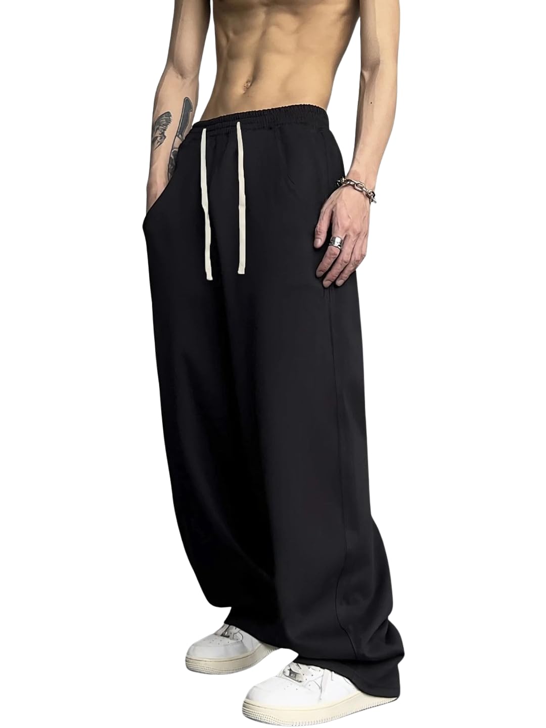 Imsa Moda Men’s Polycotton Loose Fit Track Pants | Comfortable Joggers with Elastic Waistband & Side Pockets | Casual & Gym Wear Lower for Men-picture-24