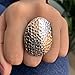 Hammered 925 Sterling Silver Cocktail Ring, Majestic Charm