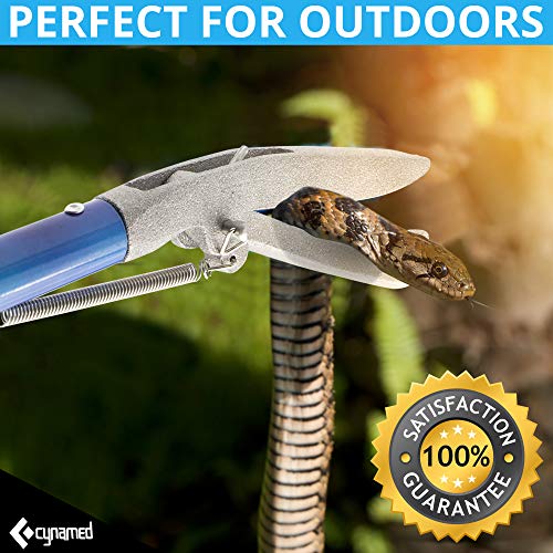 Cynamed 43" Long Reach Snake Tongs Reptile Grabber Catcher, Stainless Steel & Wide Jaw Pick-up Handling Tool - Image 7