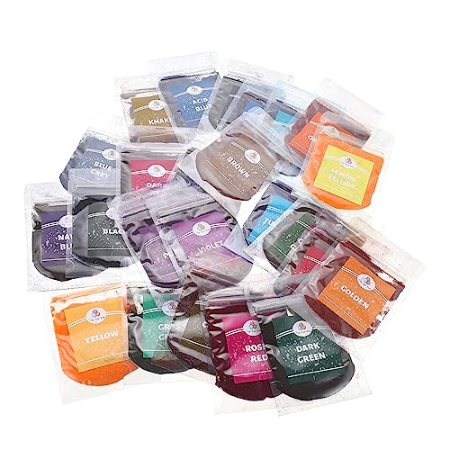 DOITOOL 24 Conjunto De Polvos Teñidos Anudados Kit De Teñido Anudado Kits De Teñido Anudado Para Adultos Pigmento Teñido Anudado a Granel Tinte De Tela Negro Atar Polvo De Tinte Sintético