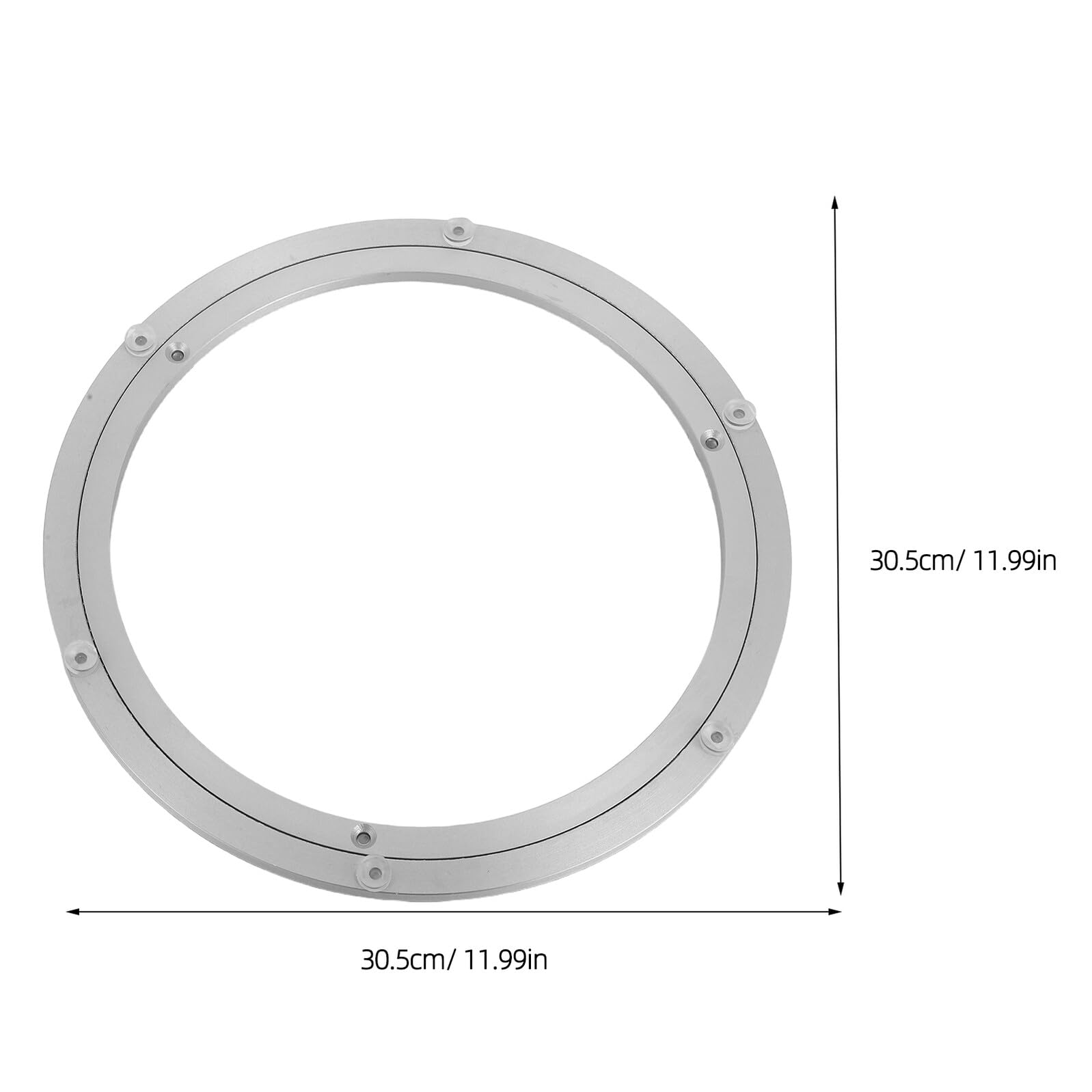 Angoily Plato Giratorio de Aleación de Aluminio 30 CM Cojinetes de Alta Resistencia Base Giratoria Silenciosa para Mesa de Comedor Resistente a Aceite y Polvo Adecuado para Cocina y