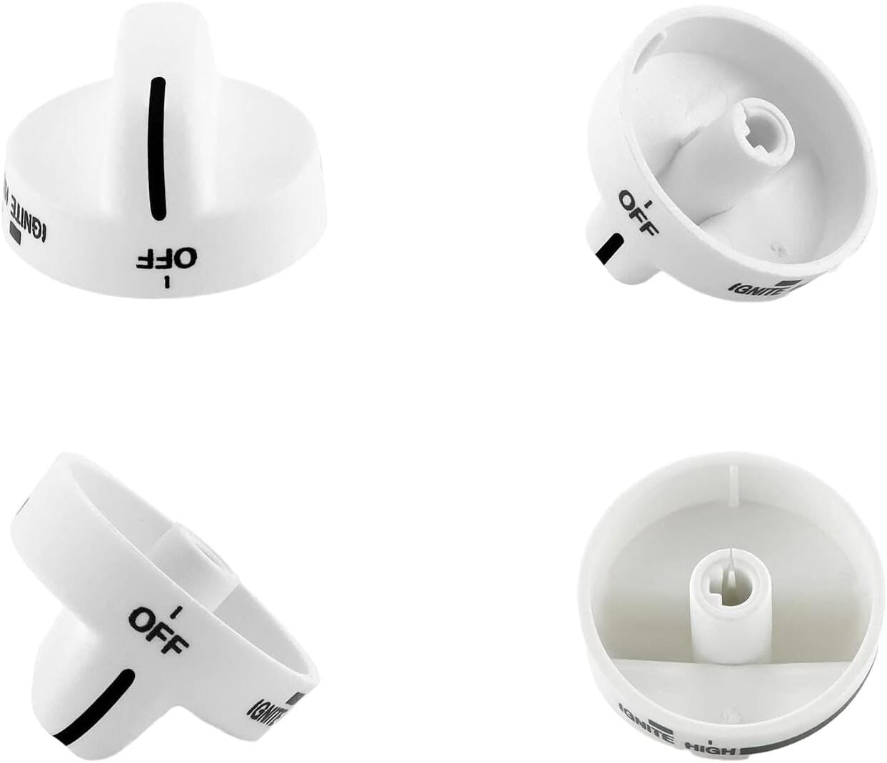 White Top Burner Knob For Whirlpool Range 4 Pack TheAP3094224 250 360