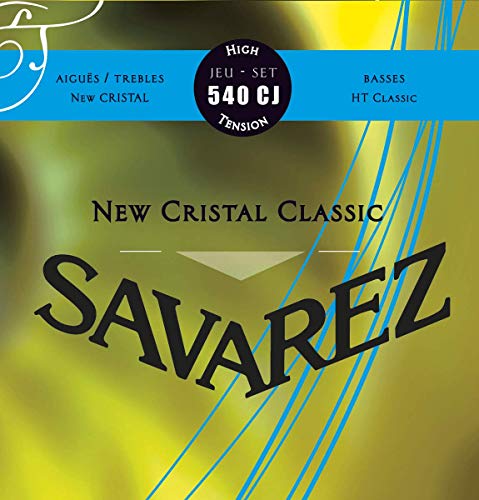 Savarez 656157 - Cuerdas para Guitarra Clásica New Cristal Classic juego 540CJ Tensión alta, azul