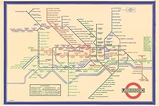 Vintage London Tube Map 1933 Wall Art Poster A4 & A3 size 250gsm Gloss Borderless print (A4)