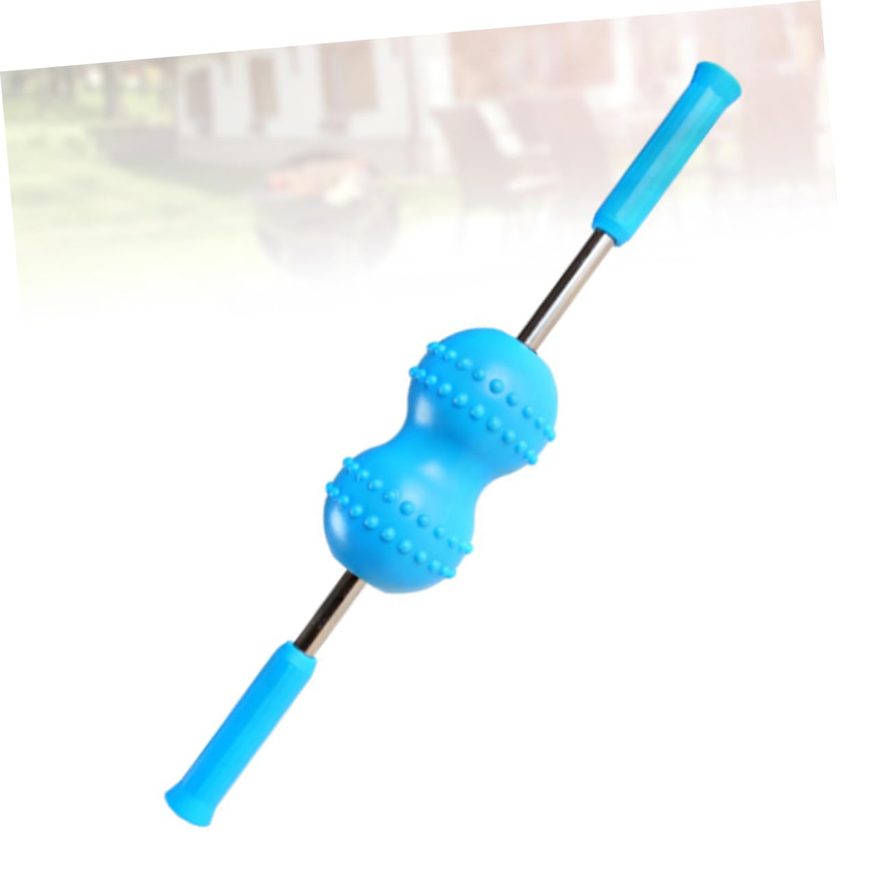 Rouleau de Massage Nuque à Double Balle Bleu en Plastique
