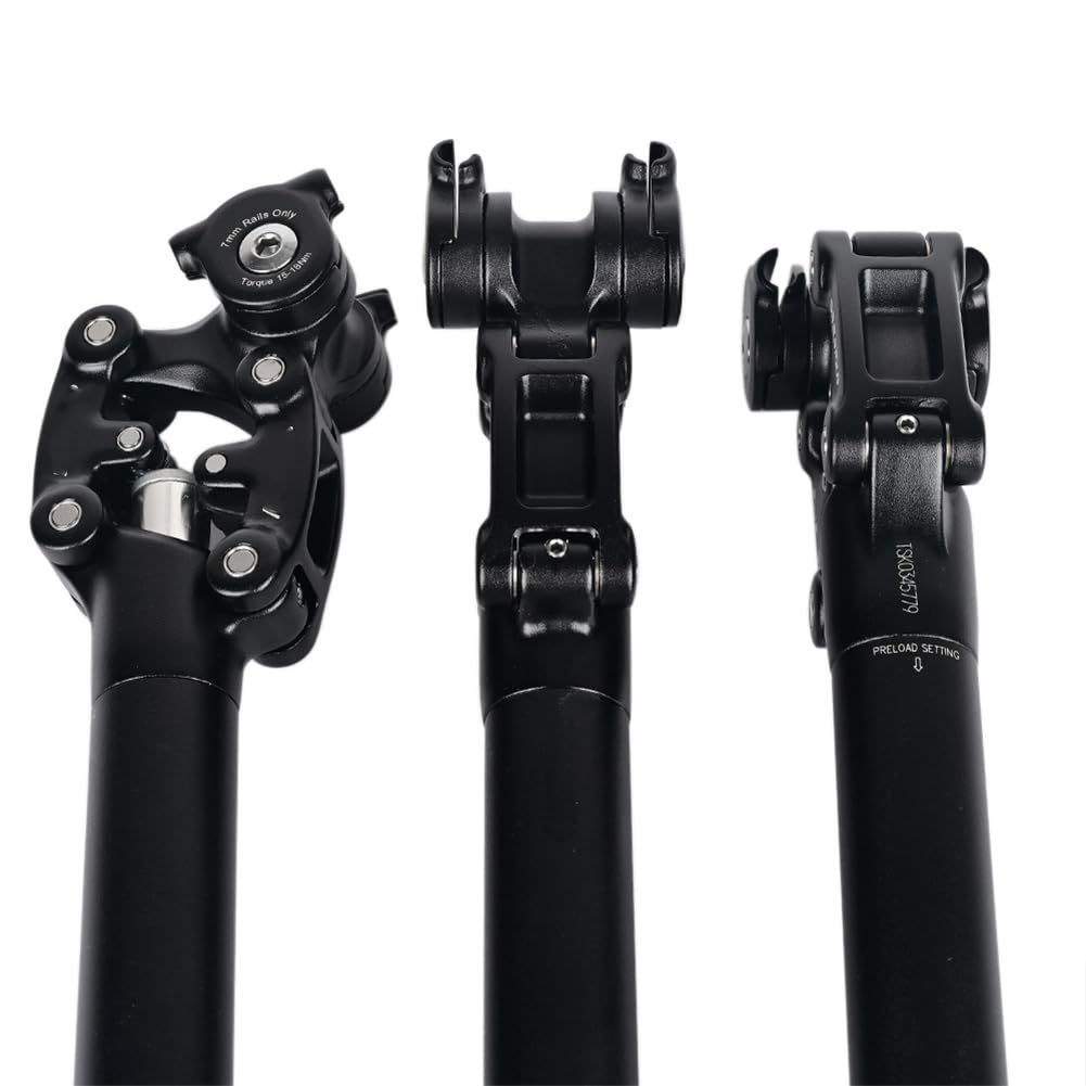 Shock - Tija para sillín de bicicleta, 350 mm x 27,2/30,9/31,6 mm, suspensión de bicicleta, tija de sillín de viaje, resistente a los golpes, tubo de tija de sillín de bicicleta de montaña de