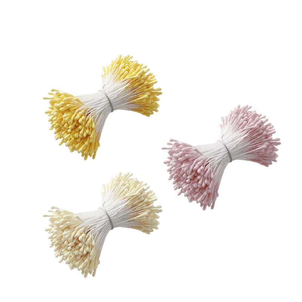 1260 Pezzi Pulitore Pipa Fiori Fai da te a Doppia Testa Pistile Pistilli per Fiori Finti per Bouquet Fai da te Decorazioni