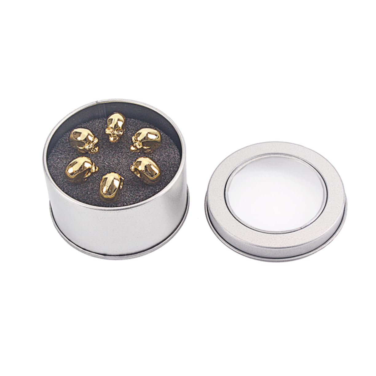 ULDIGI 6Pcs Zinc Alloy Skull Bridge Pins Accessories for Acoustic Guitar and Mandolin Unique Golden Design Replacement for Damaged Guitar Parts