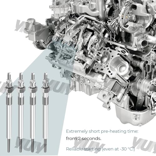 YIUIY 8PCS Glow Plugs 2001-2004.5 Compatible with Chevy GMC Duramax 6.6 LB7 Diesel for Silverado Sierra Replace 97226202 by YIUIY - Image 3