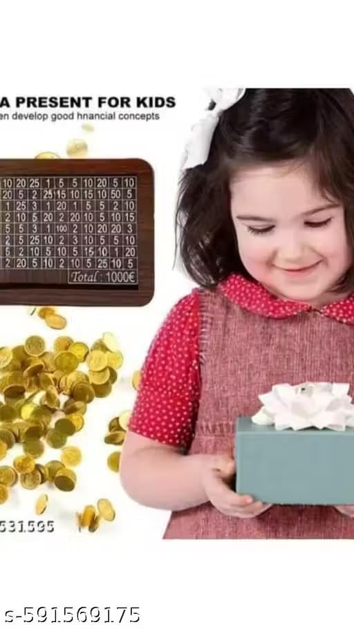 Image of 50,000 Savings Challenge Wooden Money Frame | Money Saving Box with Tracker | Motivational Piggy Bank for Home & Office Design 01