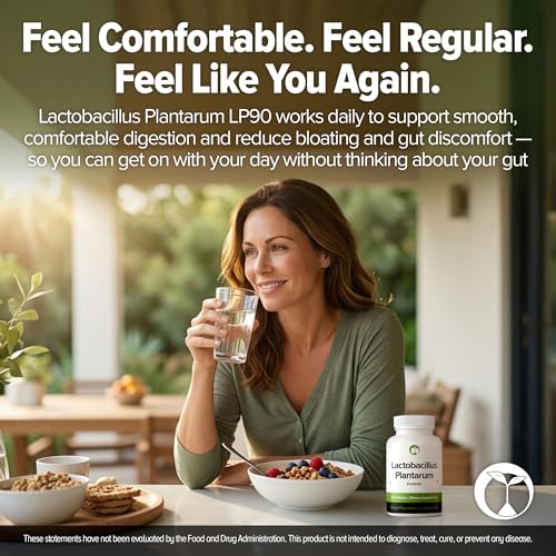 Image of Lactobacillus Plantarum Probiotic 240 Tablets (4 Month Supply) - Researched Strain LP90 - 3 Billion CFU - Digestive Health & Gut Comfort - GMP Certified (240, Lactobacillus Plantarum)