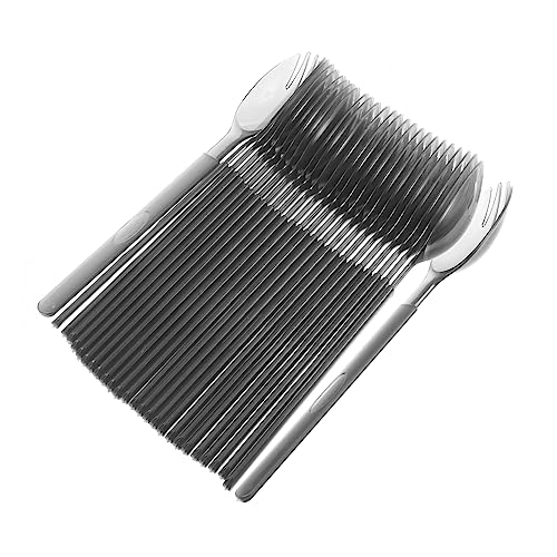 Gogogmee 100% Food Grade Plastic Cutlery Fork Spoon Set Compact and Durable Spork for Camping Picnic and Daily Use