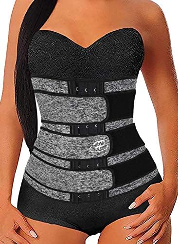 Hopgo Neoprene Waist Trainer for Women Weight Loss Workout Trimmer Belt Zipper Sweat Cincher Girdle