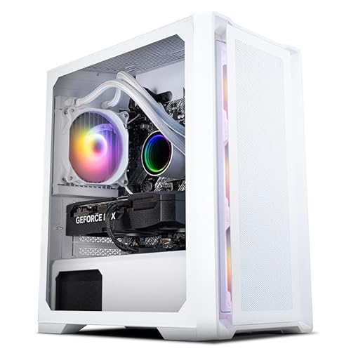 Median Scan PC de Jeu refroidi par Liquide | RTX 5070 12 Go | Ryzen 7 5700X 8 cœurs | 32 Go de RAM | SSD M.2 1 to | Éclairage RVB Dynamique | WiFi | Streaming Ready | Windows 11