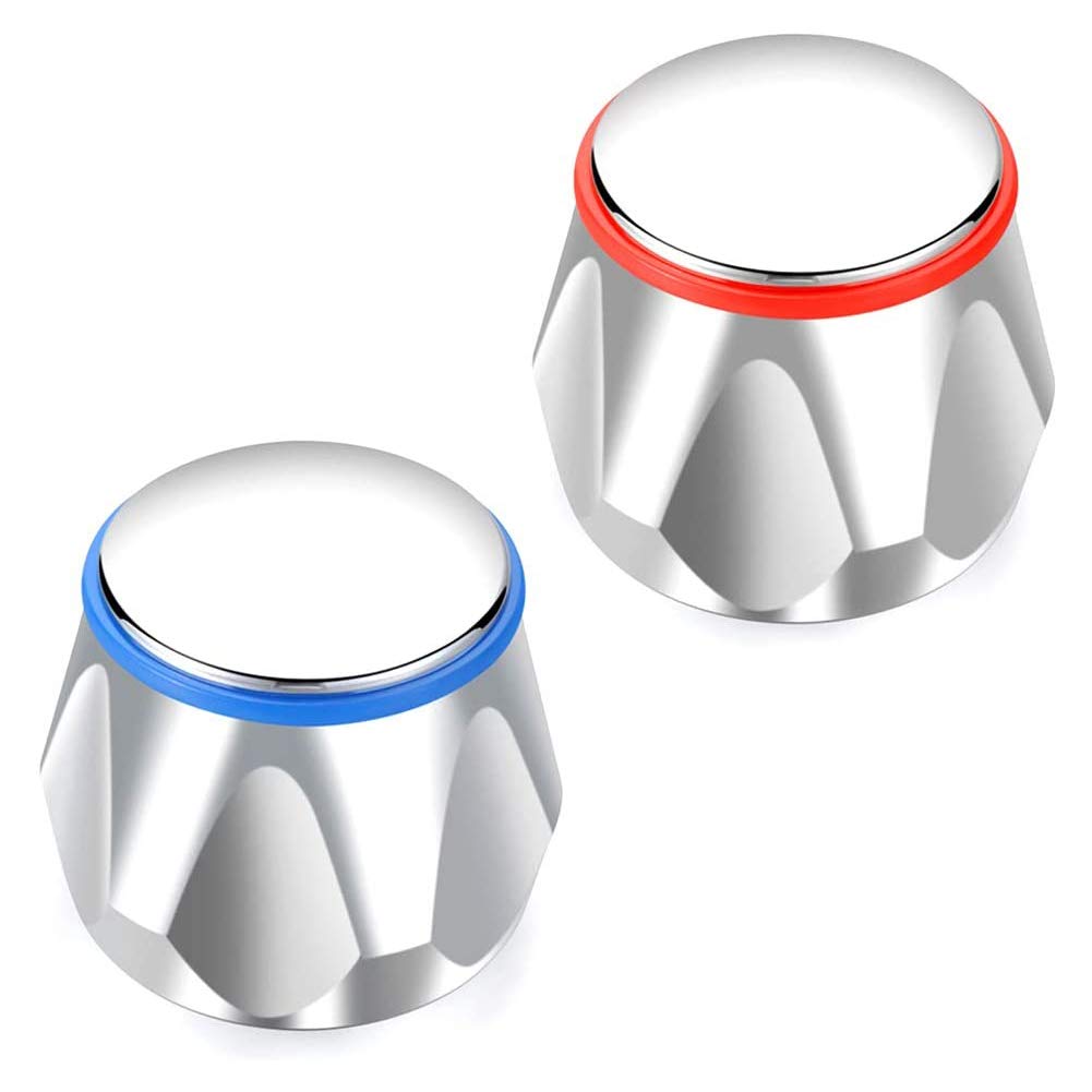 Contract Basin Tap Reviver Kit, 2 Pcs Replacement Tap Top Head Covers Hot and Cold Indicator for Leaking Aging Taps