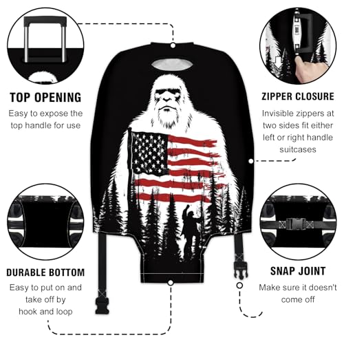 Extra Large Elastic Luggage Cover Stretchable Suitcase Protector with Easy Handle Access & Zipper Closure Ideal Travel Accessory for Large Suitcases Ensures Safety & Style American Legend3