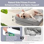 Orthopedic Dog Bed for Small and Medium Dogs, Memory Foam Pet Bed with Washable Removable Cover, Nonskid Bottom, Waterproof, for Indoor, Outdoor, Crate ＆ Car Use, 30x20x6 Inches, Light Grey - Image 6