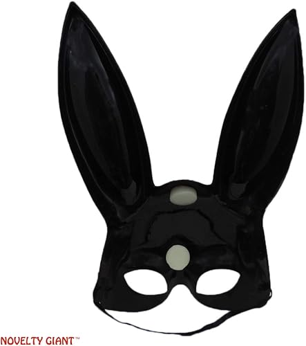 Miniatura 3 de NOVELTY GIANT WWW.NOVELTYGIANT.COM Conjunto de media máscara de conejo sexy de lujo para adultos con cola