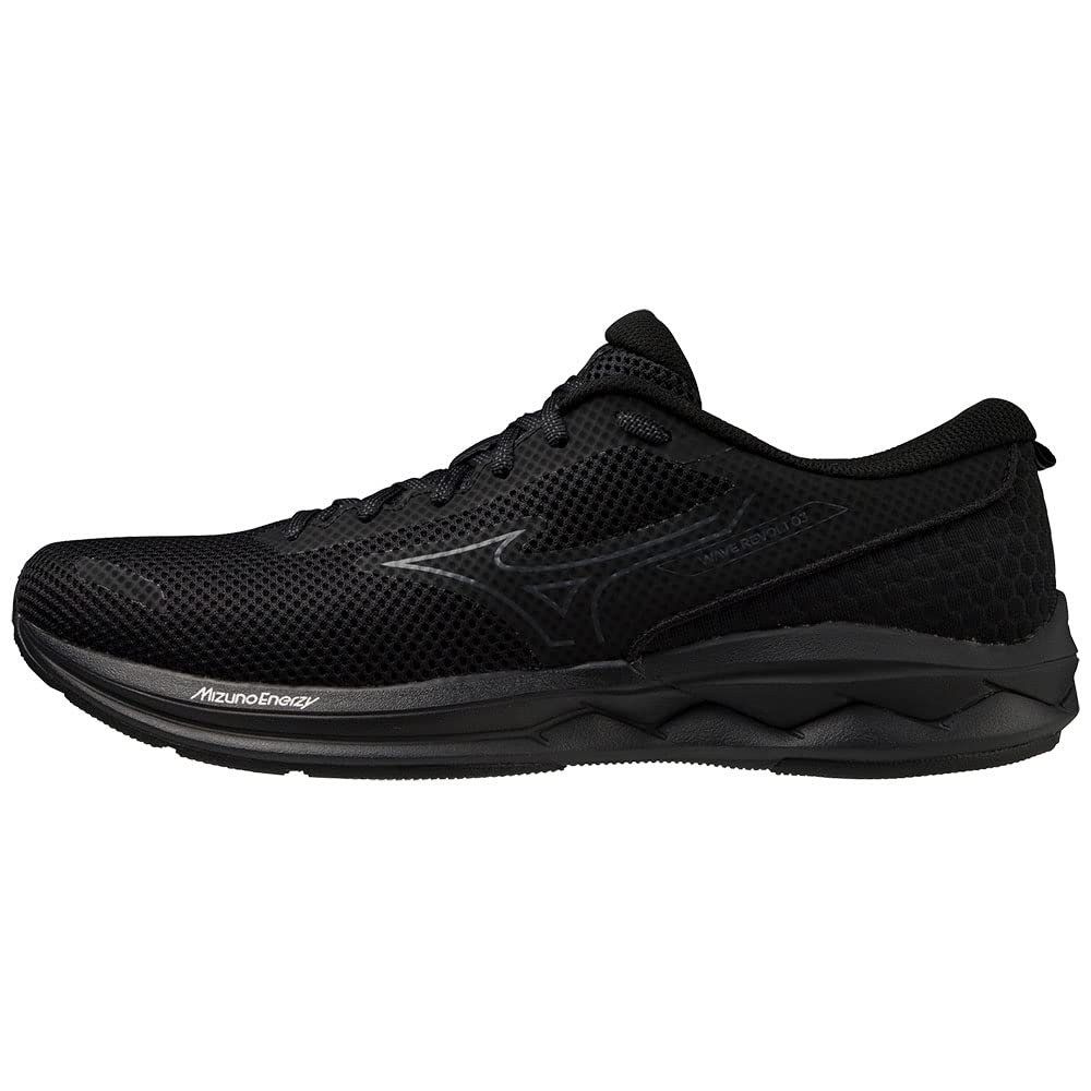 Mizuno Unisex's Wave Revolt 3 Road Running Shoe, Black Ebony Black, 7